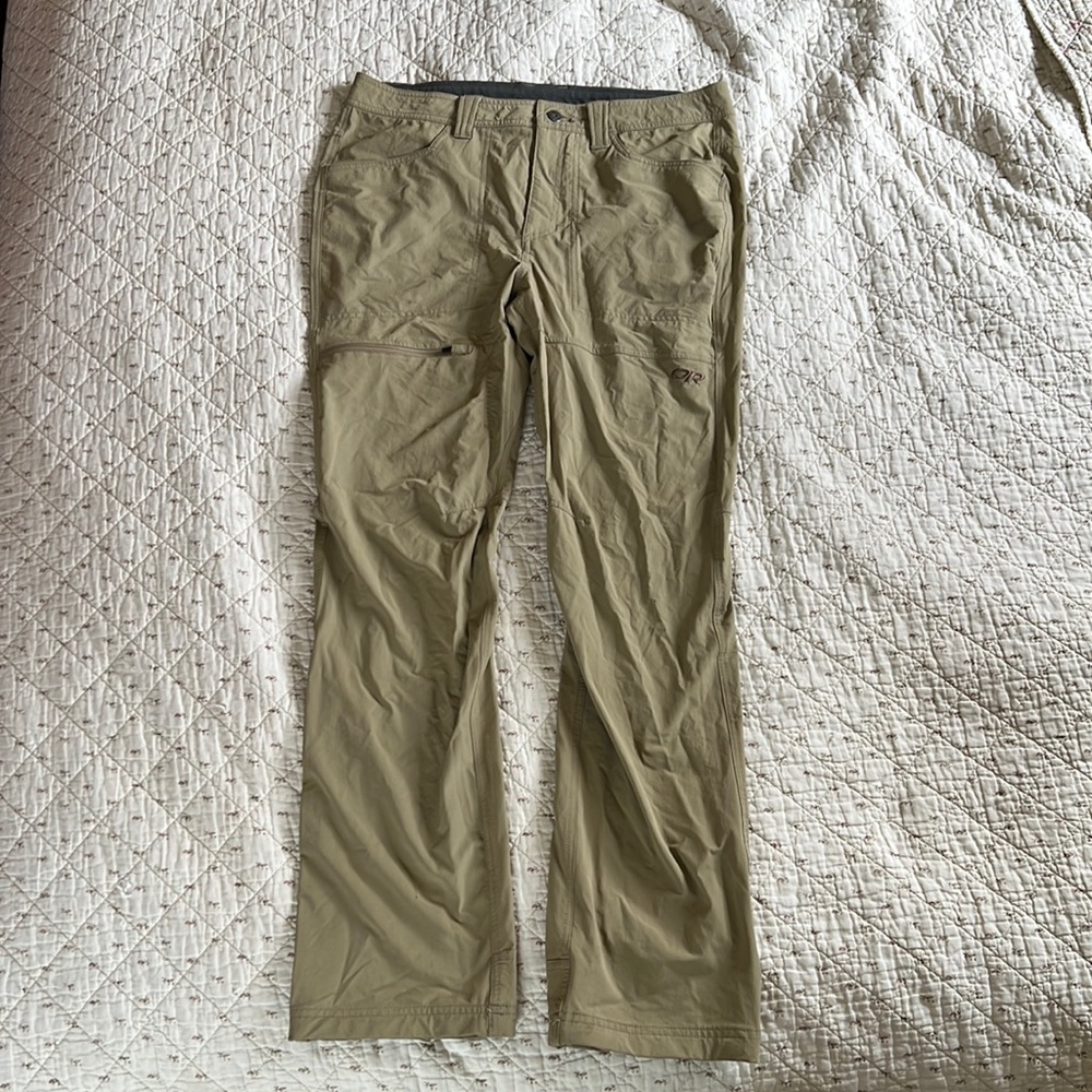 Outdoor Research mens Voodoo pants - tan 32x33